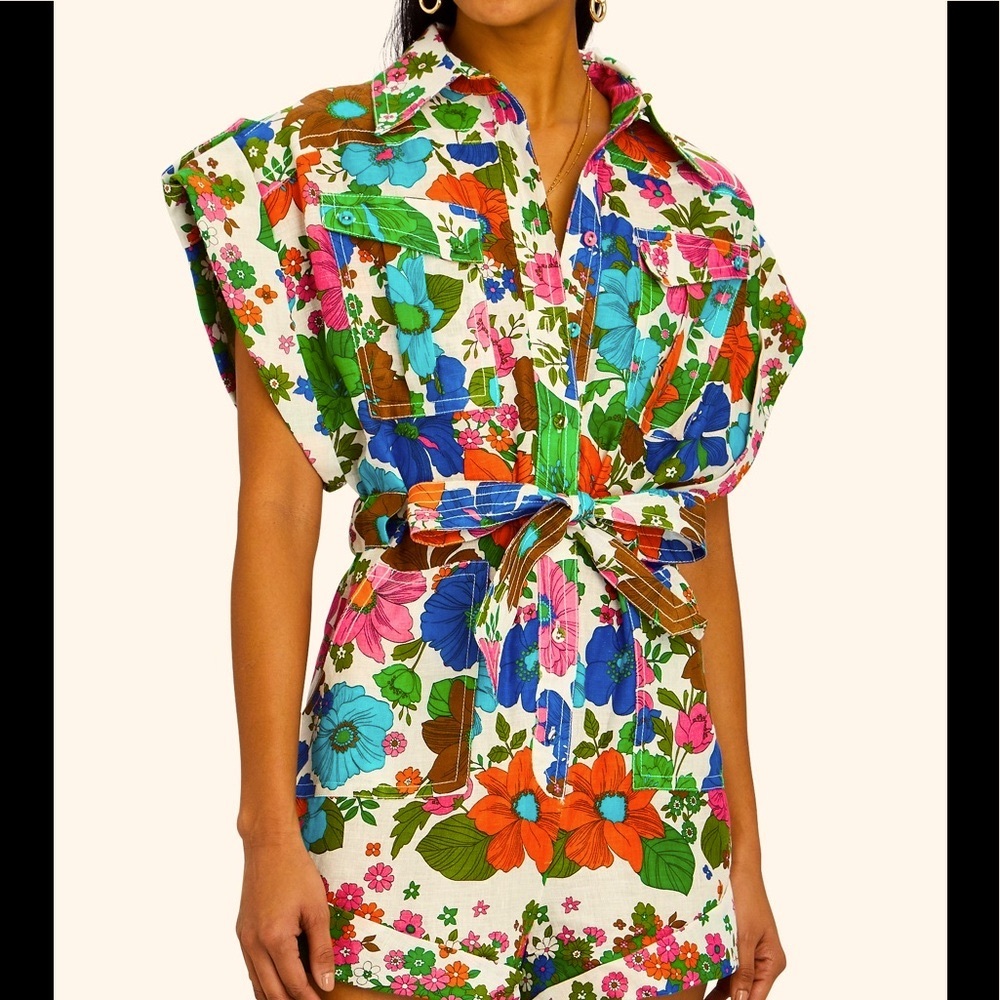 Zimmermann Cuffed Playsuit - Picture 1 of 9